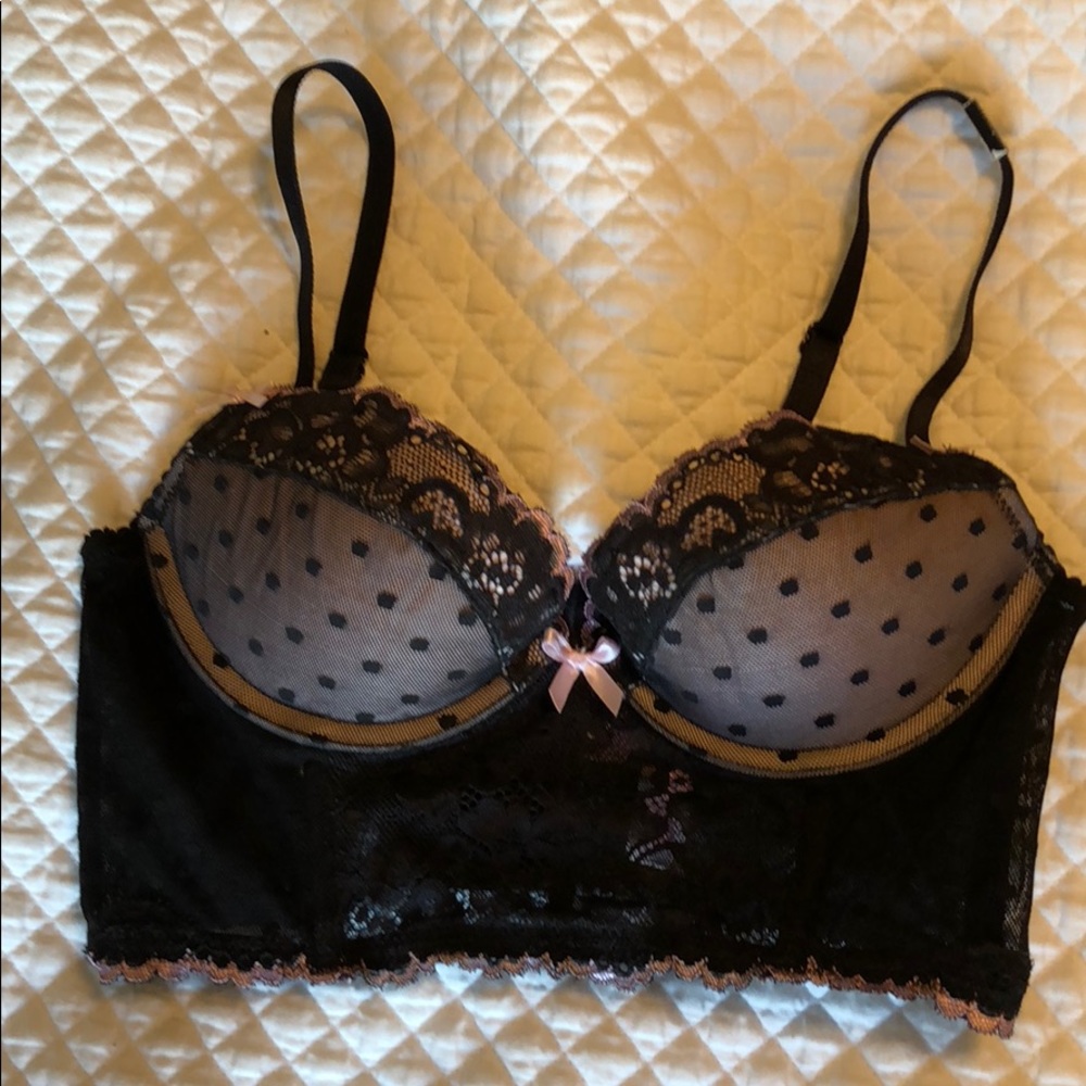Pink and black Victoria’s Secret bra